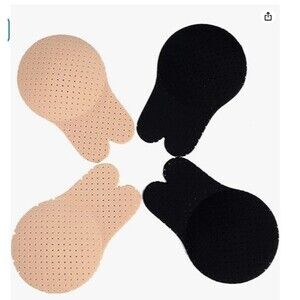 2 Pairs Women's Adhesive Bra, Strapless Backless Sticky Lift Up Nipple Cover C/D